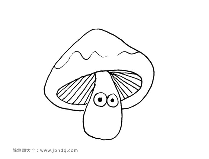 蘑菇卡通形象简笔画