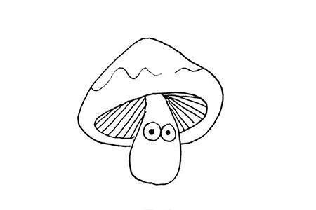 蘑菇卡通形象简笔画