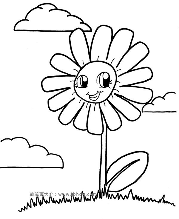 可爱的卡通向日葵简笔画图片