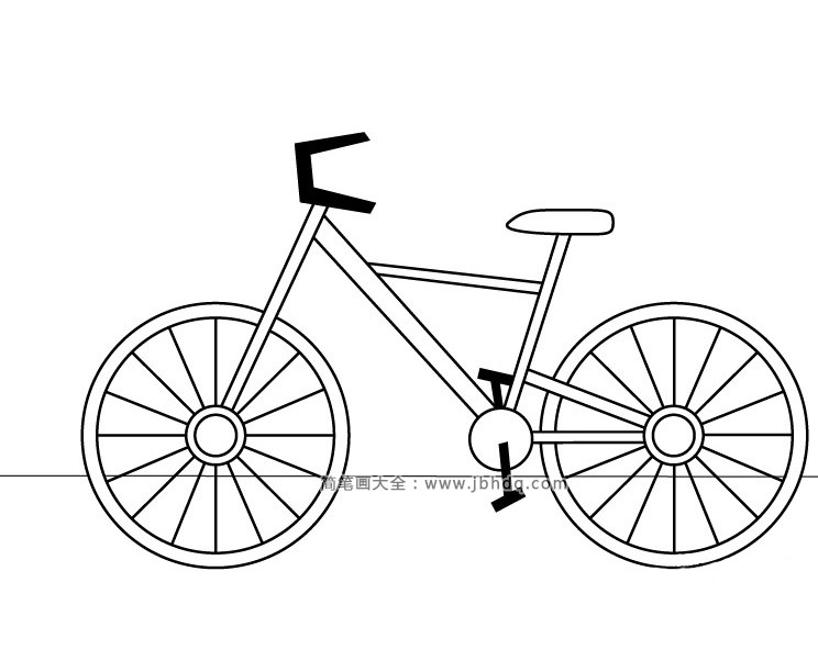 简笔画图片自行车