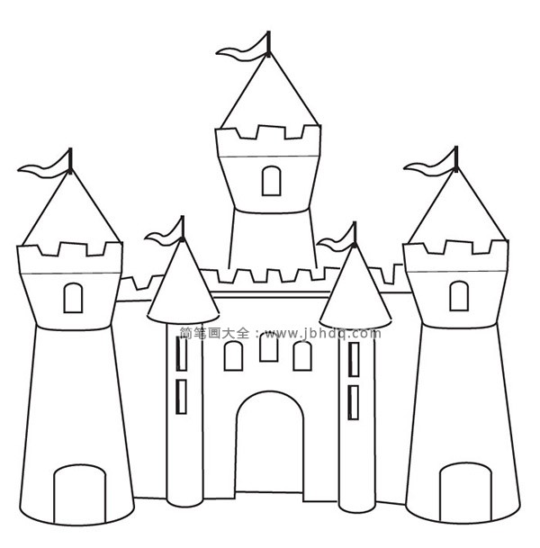 童话里的城堡简笔画