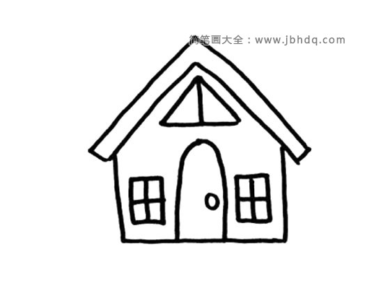 漂亮的小房子简笔画图片3