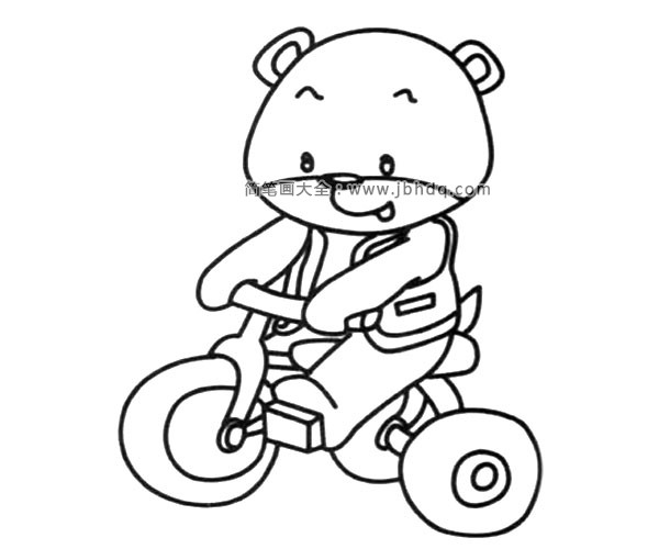 小熊骑自行车