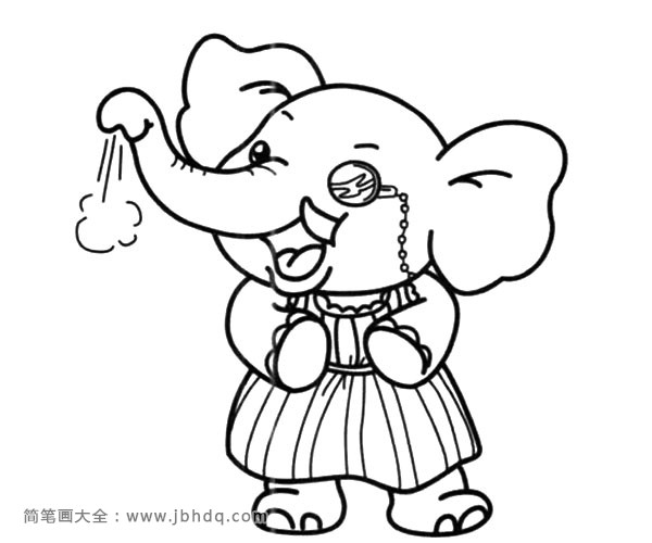 乐高大象简笔画图片