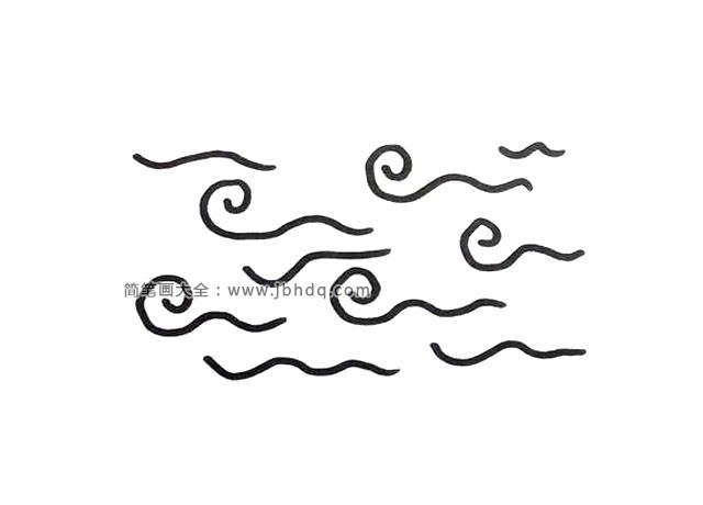 海浪的简笔画图片3