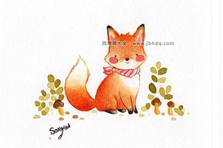 小狐狸插画图片