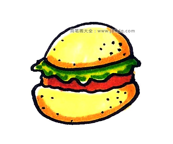 学画简单的汉堡