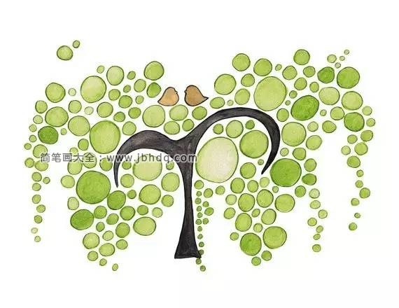 小清新的大树插画设计3