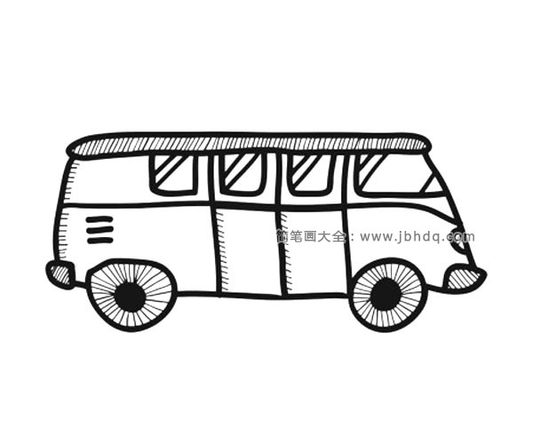 小公共汽车简笔画