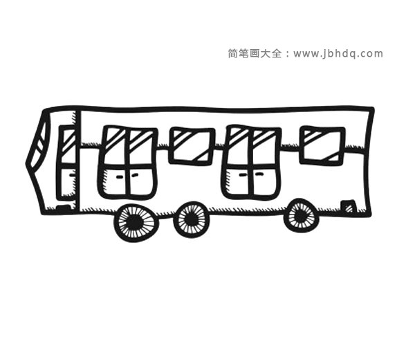 幼儿公共汽车简笔画