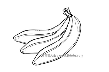 一张好看的香蕉简笔画图片