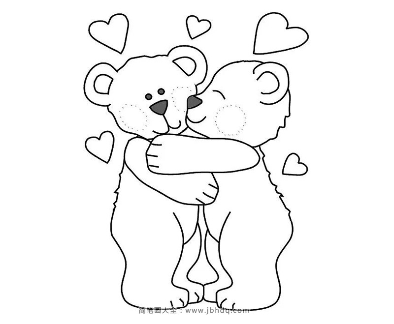 两只相爱的小熊