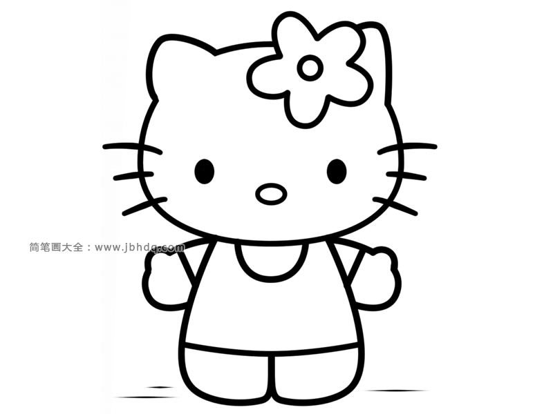 戴着小花的kitty猫