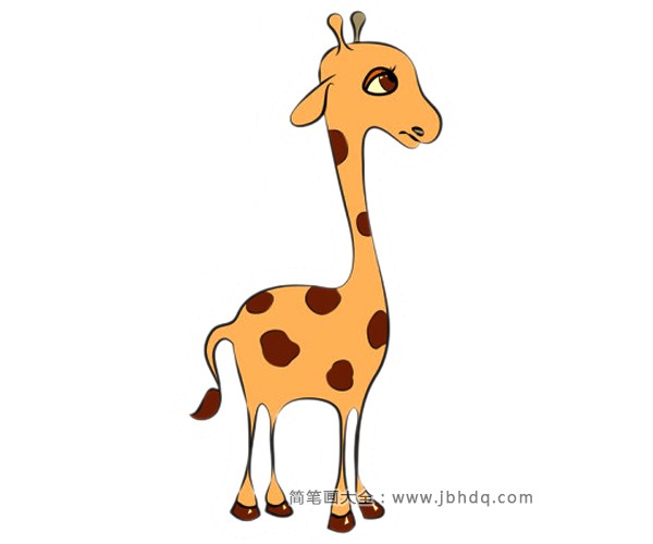 可爱的小长颈鹿简笔画图片