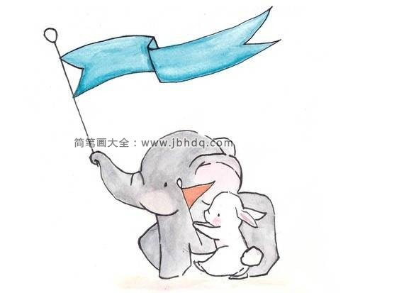 大象和小兔插画图片7