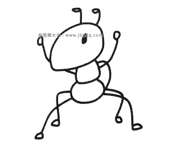蚂蚁简笔画步骤4