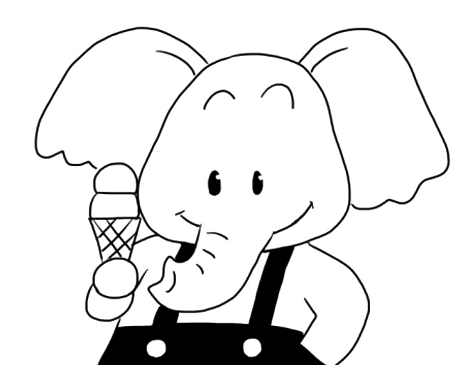 爱吃冰激凌小象