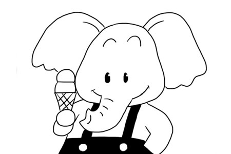 爱吃冰激凌小象