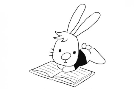 看书的小兔子
