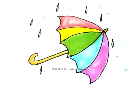 学画漂亮的雨伞