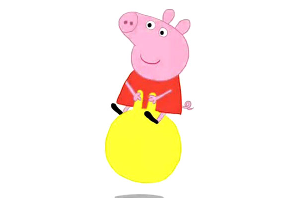 粉红小猪与可爱的汽球