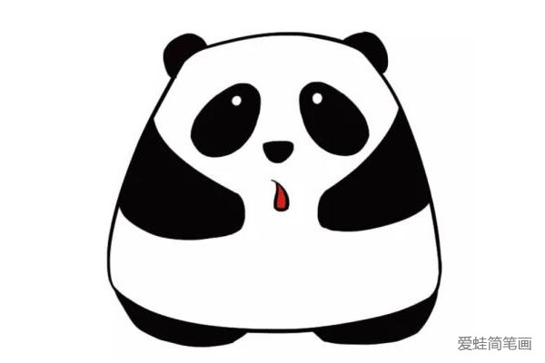 卡通大熊猫简笔画图片1