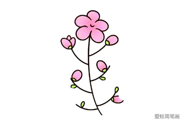 以小树杈为基础，教你画各种漂亮的小花1
