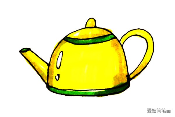 儿童学画茶壶