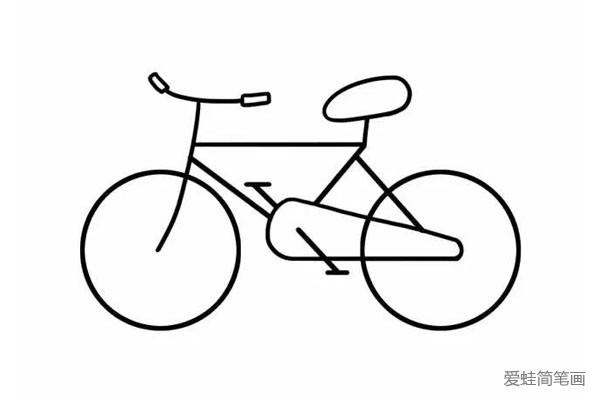 第七步:自行车的脚踏板也别忘了画哟