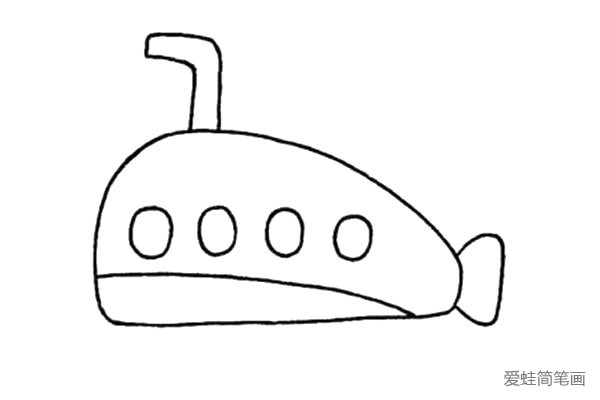 简单易学的潜水艇简笔画