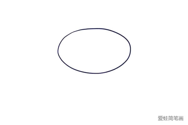 1.画一个椭圆，作为茶杯杯口。
