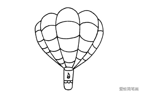 一组漂亮的热气球简笔画图片