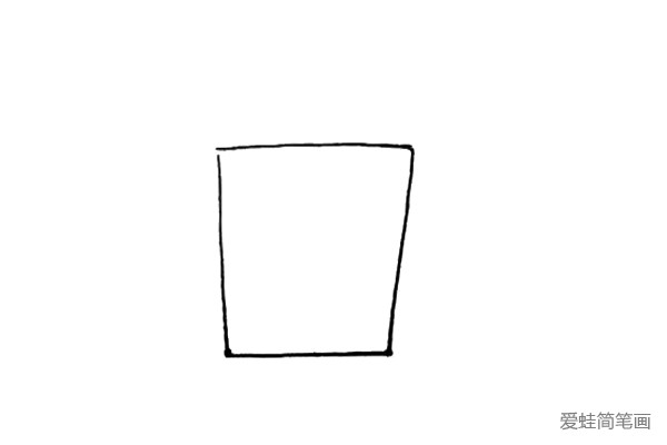 第一步：先画一个长方形。