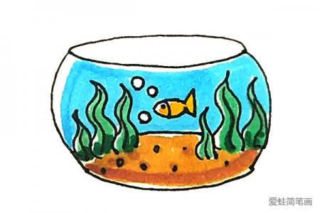 轻松学画鱼缸
