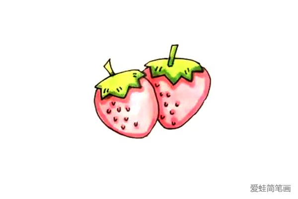 草莓怎么画