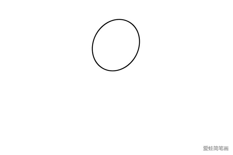 1.用一个圆形画出头部的位置。
