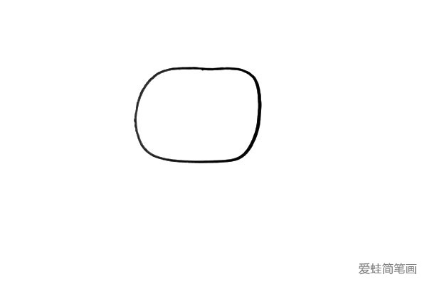 1.先画出一个南瓜的轮廓。