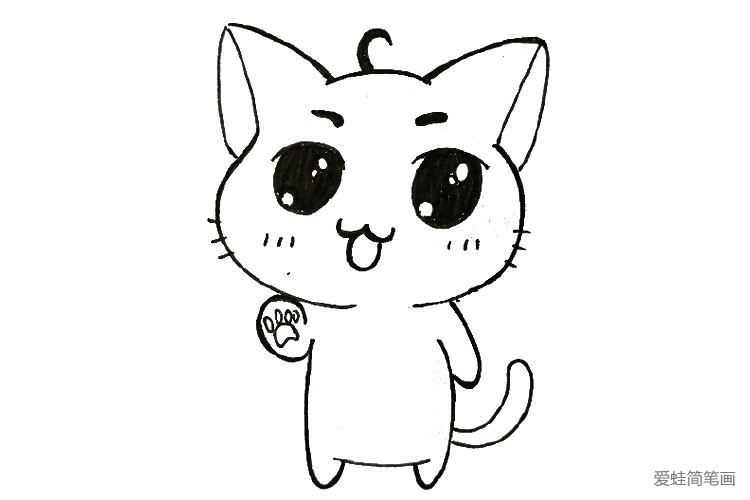 可爱的小萌猫简笔画