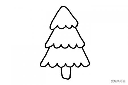5张简单的圣诞树简笔画图片