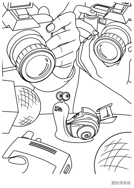 极速蜗牛动画片的填色图片1