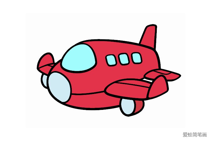 可爱的卡通小飞机