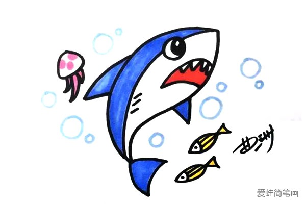 可怕的鲨鱼怎么画