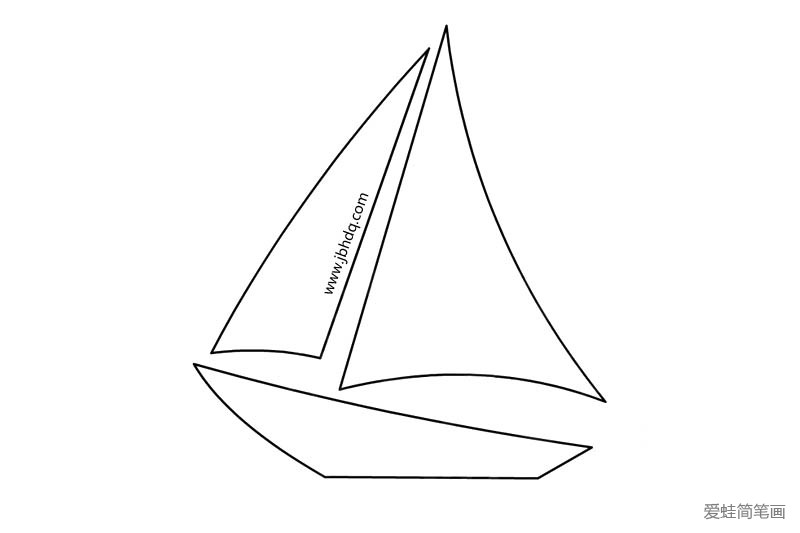 超简单的帆船简笔画2
