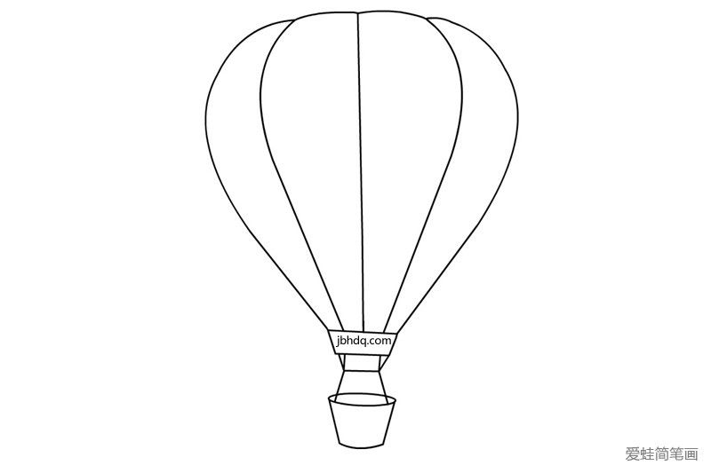 空中的热气球简笔画2