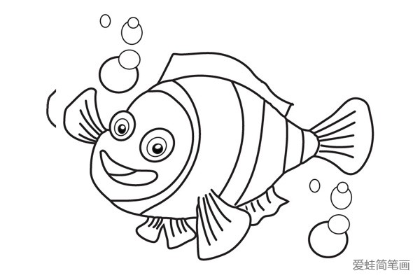 画海底总动员中的小丑鱼