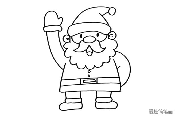 3.我把圣诞老人的腿画的很短，是不是很萌很可爱呢。
