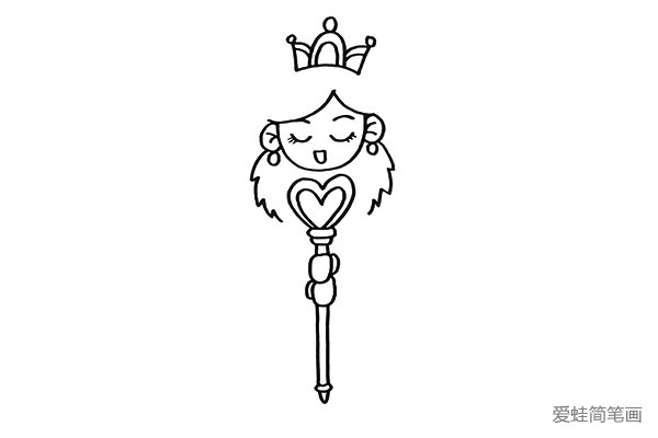 3.公主手握权杖的动态要先表现出来，权杖的造型可以自己创意。