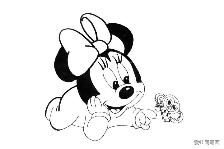 米妮老鼠的简笔画3