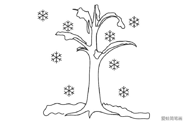 冬天的大树简笔画