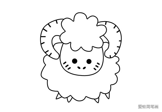 简单的小羊简笔画图片1